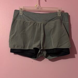 MPG Gray and Black Athletic Shorts Lightweight Performance Design